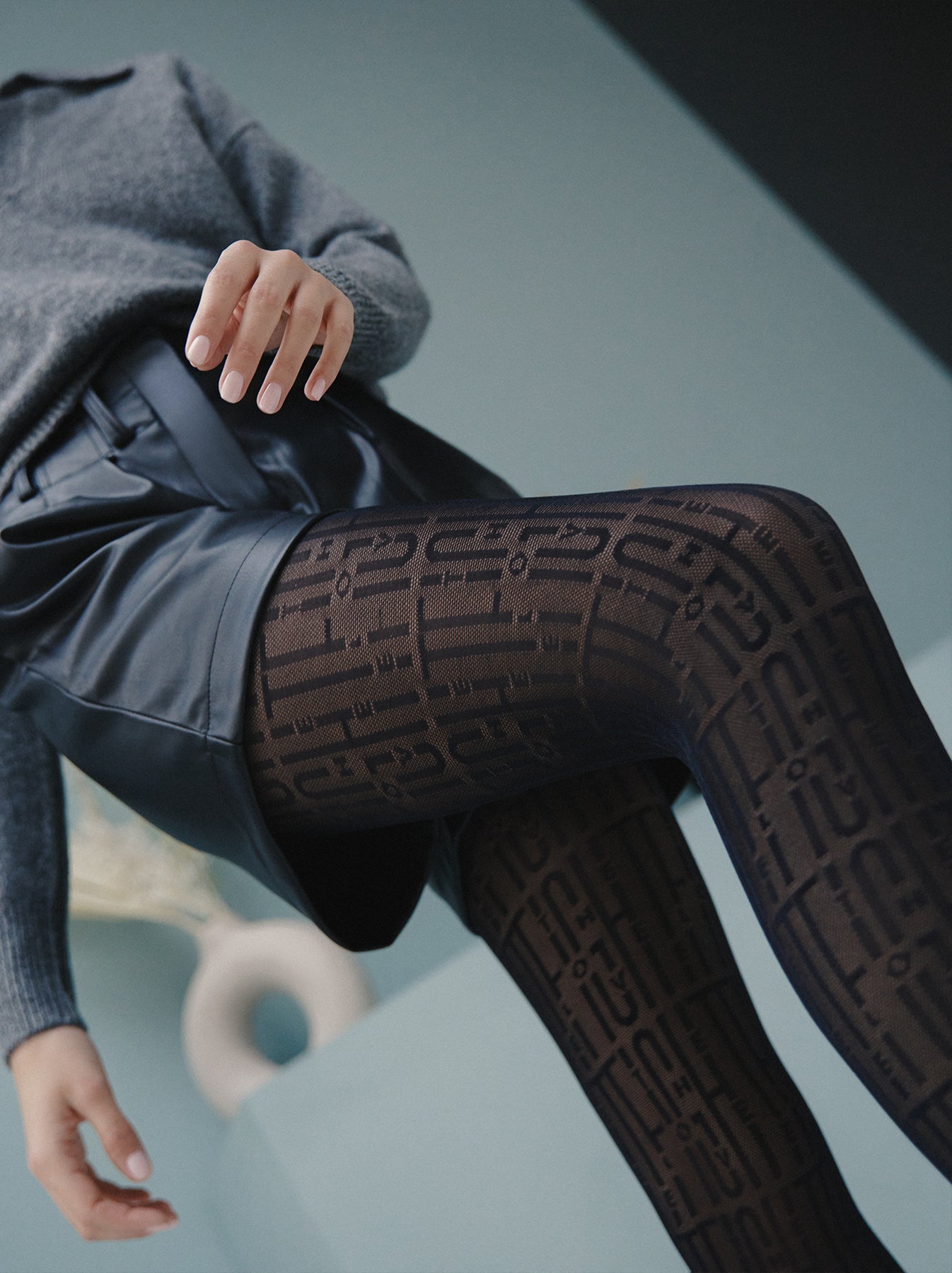 Conte ART 40 den women's graphic drawing "letters" tights | Socks ...